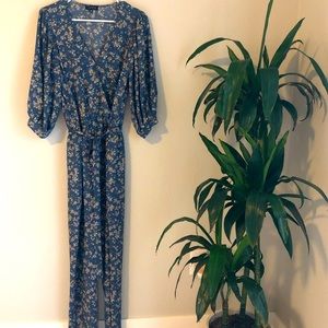 1 State flowered jumpsuit